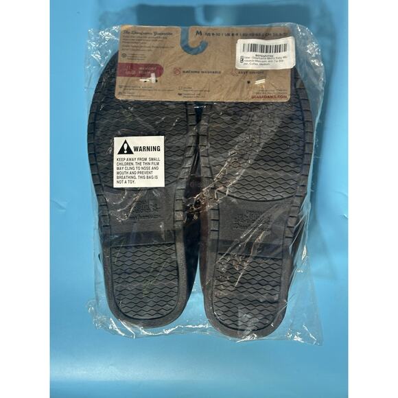 Deanfoams Men's Toby Rosuede Moccsin With Tie Slipper Coffe Size M (9-10) - Picture 2 of 2